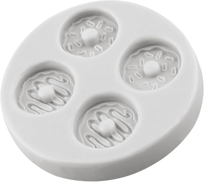 Doughnut Polymer Clay Mold Donut Silicone Molds for DIY Crafts Epoxy Resin Casting Air Dry Polymer Clay Plaster Jewelry Making
