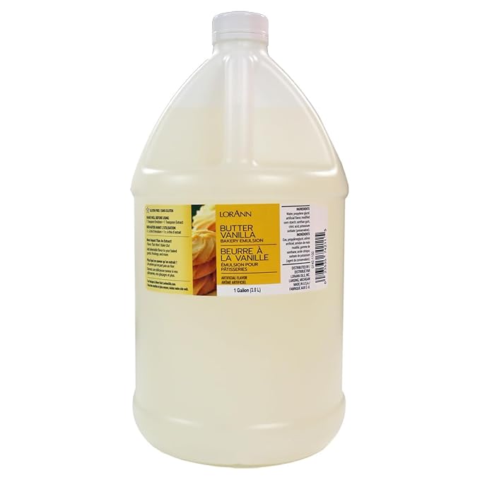 LorAnn Oils Butter Vanilla Bakery Emulsion: True Essence, Ideal for Boosting Fruit Tones in Cakes, Cookies & Desserts, Gluten-Free, Keto-Friendly, Extract Substitute Essential for Your Kitchen