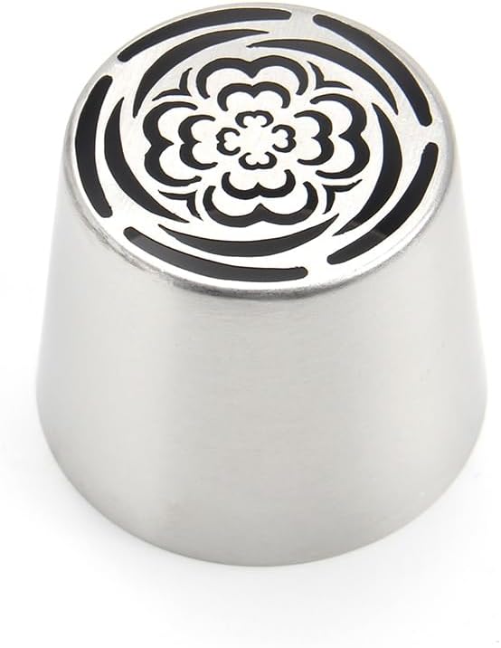 Extra Large Russian Piping Tips - Stainless Steel Flower Nozzles Set for Cake Decorating, Rose & Floral Icing Tips for Cupcakes, Cookies Professional Baking Tools (XXL, Style 47)