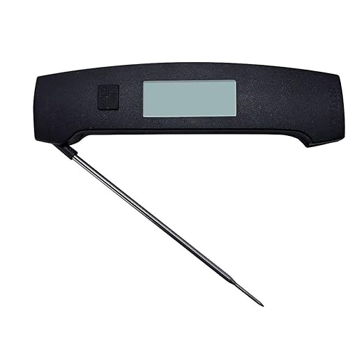 Taylor Pro Ultra-Fast Thermocouple Thermometer – 6-Second Instant Read Digital Food Thermometer with 270° Adjustable Folding Probe, White Backlit Display & IP67 Waterproof Design (Black)