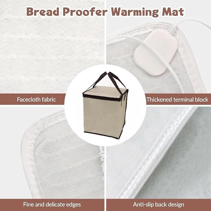 Extra Large Collapsible Dough Proofer 9 Levels of Temperature Control Proofing Box with Sensor Timer for Bread Sourdough Pizza Yogurt 50L