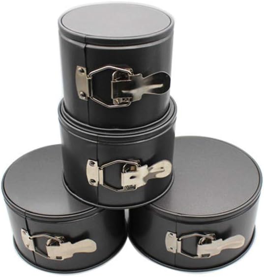 Nonstick Springform Pan with Removable Bottom Small Tall Round Cheesecake Pan Set Size 4.7inch 5.5inch 6.3inch 7inch