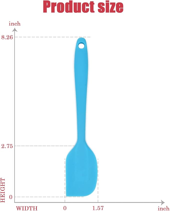 Silicone Spatula Heat Resistant Small Rubber Spatulas Cooking Utensil Set Non-Stick Flexible Rubber Essential Cooking Gadget For Cake/Cream/Pastry/Butter/Batter Mixing/Cooking-(5 Pieces)