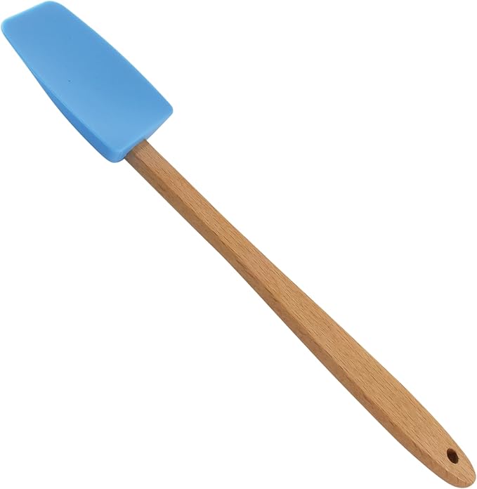 R&M International Mini Silicone Spoon/Spatula, 7.75", Blue