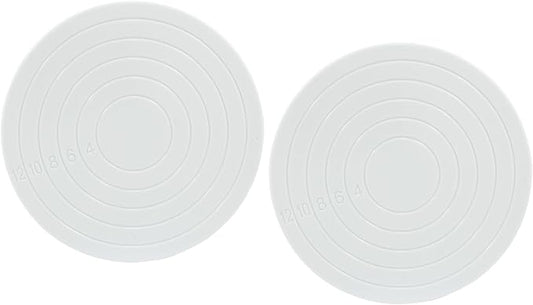 Bonsicoky 2 Pcs Cake Decorating Turntable - 5.5 Inch Revolving Cake Stand - Cookie Decorating Swivel Stand for Kitchen Cake Baking - White