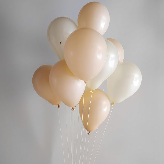 Voircoloria 110pcs Blush Balloons 12inch Nude Latex Party Balloons for Graduation, Wedding, Birthday, Bridal Shower, Baby Shower, Boho Theme Party, Anniversary Party Decorations