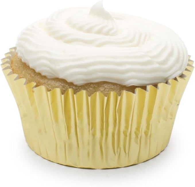 Fox Run Christmas Foil Muffin and Cupcake Liners, Set of 45 Standard Size Wrappers