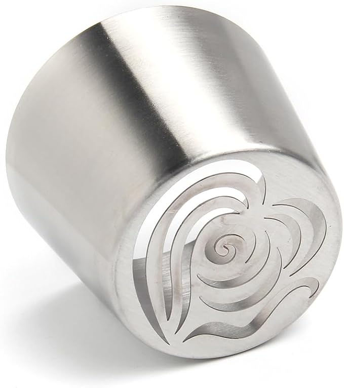 6Pack Extra Large Flower Russian Piping Tips Set, Stainless Steel Rose Tulip Icing Tips For Cake Decorating, Floral Piping Tips Flower Bouquet For Cookies Desserts Baking Tool(XXL,6B)
