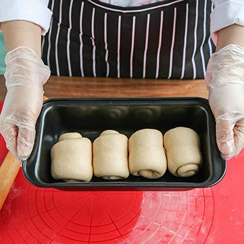 Mingcao Nonstick Loaf Pan, 8.5 x 4.5 Inch Carbon Steel Toast Pan for Baking Bread with Oven, Gray Set of 2