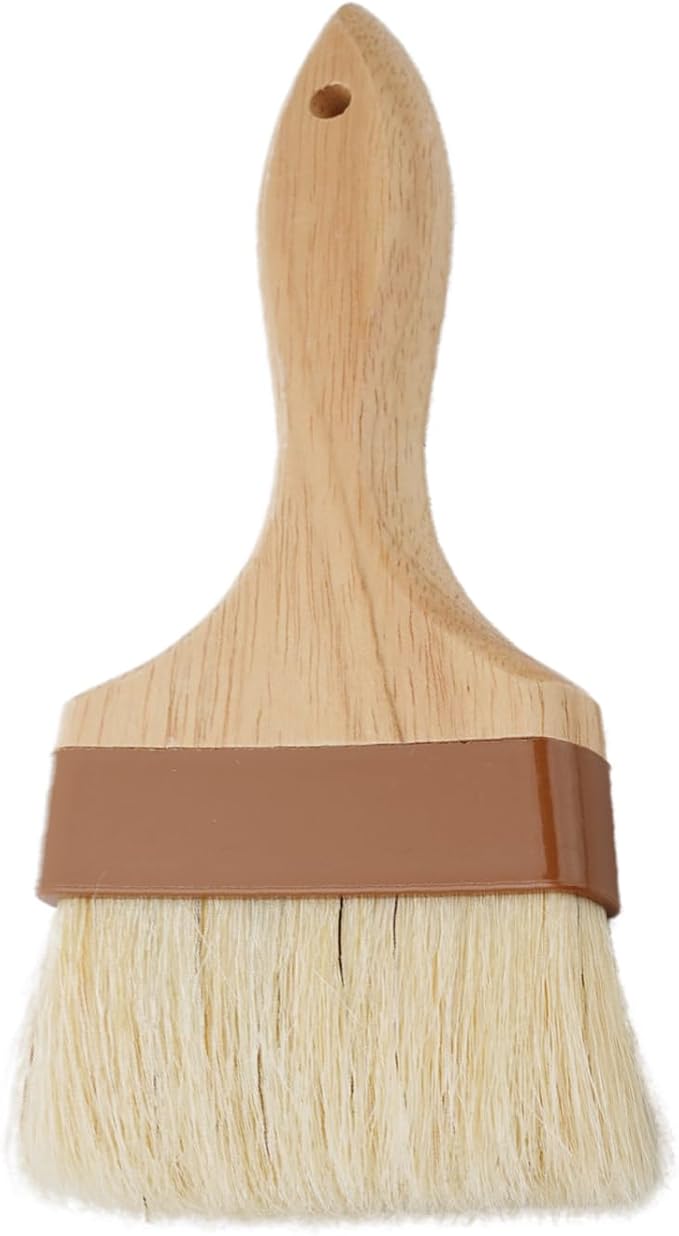 Pastry Brushes for Cooking, Marinade Brush for Oil and Sauce, Cooking Brush with Boar Bristles and Hardwood Handles for Baking, Butter, BBQ (3 Inch)