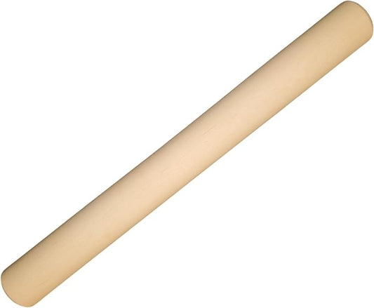 Frieling Rolling Pins for Baking - 2-in x 18.5-in, Natural Maple Wood - Pizza Dough Roller - Straight Pin for Pastry & Cookies