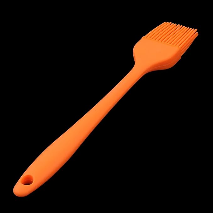 uxcell Silicone Family Bakery Cookie Cake Baking Tool Cream Butter Pastry Brush Orange