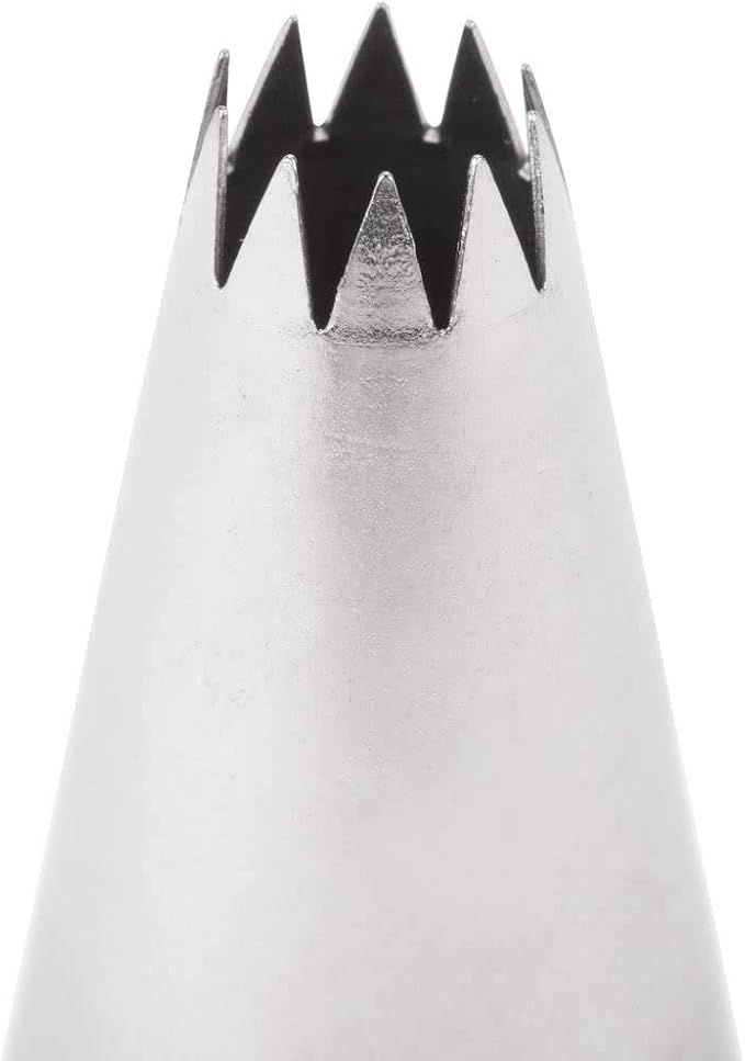 Ateco # 862 - French Star Pastry Tip .25'' Opening Diameter- Stainless Steel