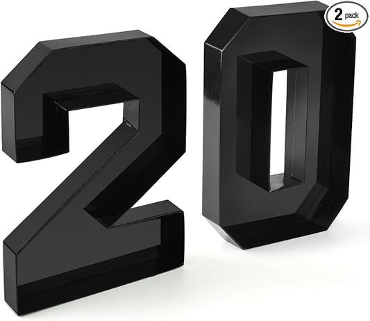 Cardboard Number for Charcuterie 20 Set Fillable Tray 10.2'' Black Charcuterie Paper Box for 20th Birthday Anniversary Party Decorations Chocolate Candy Cupcake Container