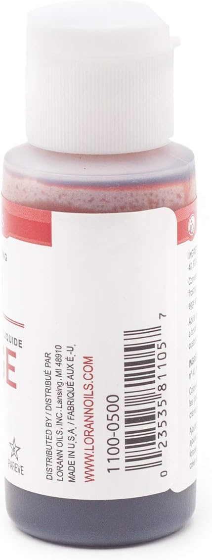 LorAnn Red Liquid Food Color, 1 ounce squeeze bottle