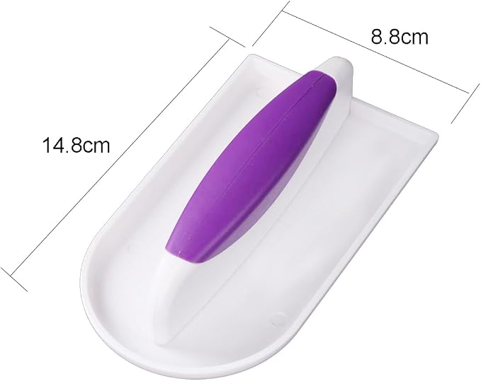 1 Piece Plastic Cake Smoother Tool Scraper with Handle Cake Icing Trowel Fondant Icing Smoother Polisher Cake Icing Smoother Cake Surface Smoother for Cakes Decorating, Purple Handle