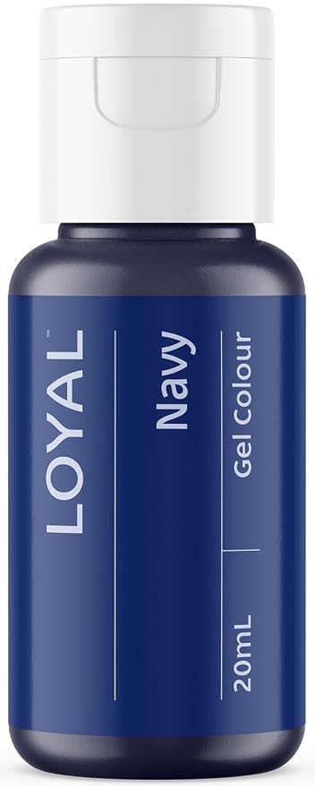Loyal Gel Food Coloring | Vibrant Color for Buttercream, Fondant, Royal Icing, Gum Paste, Marzipan and Cake Batter | Gel-Based Concentrated Food Dye - 20ml Navy