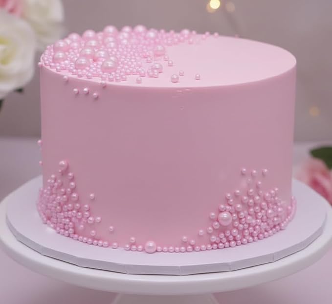 Pink Edible Pearl Sprinkles-26 Styles Mixed Size Round, Edible Candy | 26 Styles Mixed Size Round, Edible Candy, For Cakes, Cupcakes, Cookies, Donuts & Ice Cream, Food Grade, Cake Toppers