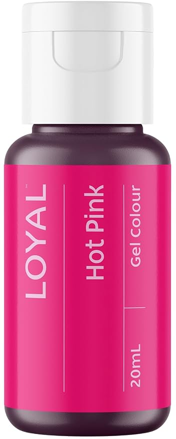Loyal Gel Food Coloring | Vibrant Color for Buttercream, Fondant, Royal Icing, Gum Paste, Marzipan and Cake Batter | Gel-Based Concentrated Food Dye - 20ml Hot Pink