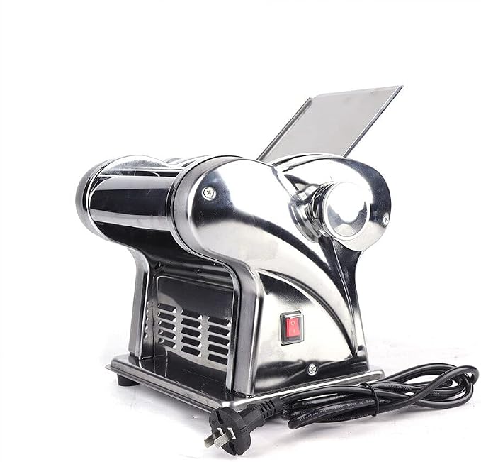 Xuthusman 135W Commercial Electric Dough Roller Sheeter Noodle Pasta Maker Machine Press Noodles Producing Stainless 4mm 110V W/2Blades 6-speed Adjustable