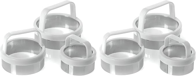 Norpro Biscuit/Cookie Cutters, Set of 3, As Shown (Pack of 2)