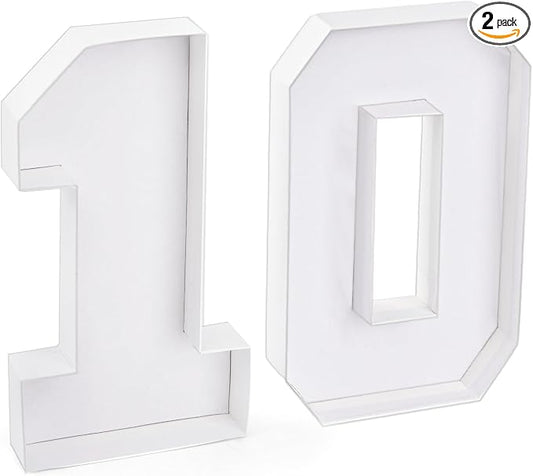 10 Set Cardboard Number for Charcuterie 10.2'' Fillable Tray Charcuterie Paper Box for 10th Birthday Anniversary Party Decorations Chocolate Candy Cupcake Container