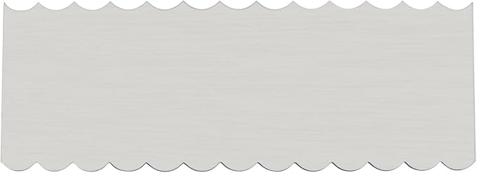 8.7 Inch Stainless Steel Cake Scraper, Double Sided Patterned Edge Stripe Edge Smoother Scraper Cake Decorating for Mousse Butter Cream (Style 3)