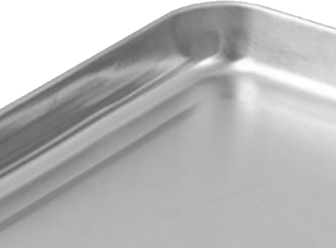 Stainless Steel Baking Tray Premium Thickened Large Rectangular Baking Sheet Pan for Grilling Steaming Roasting Professional Home Kitchen Use Durable Stainless Steel Material (Large)