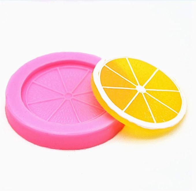 2Pcs Lemon Slice Fondant Mold Orange Fruit Piece Silicone Chocolate Candy Cake Cupcake Decorating Tool Polymer Clay Epoxy Resin Mold
