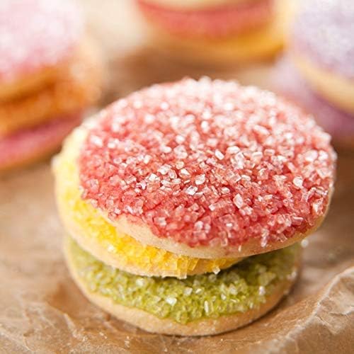 PhilaeEC Vanlentine Sanding Sugar Edible Red Pink White Sparkling Crystals for Baking Cake Decoration Cookie Ice Cream Cupcake Toppers Wedding Party Valentines Christmas Supplies 5oz