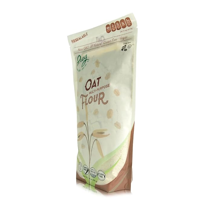 Multi-Purpose Oat Flour (14 oz) - Made From Fresh Whole Grain Oats - Use in Cakes, Cookies, Bread, Pancakes - Vegan, Non-GMO, Grain Free, Nut Free & Gluten-Free Flour