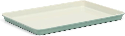 Martha Stewart Gallen 15 x 10 Inch Nonstick Carbon Steel Cookie Sheet – Teal, Durable Bakeware for Even Baking and Easy Cleanup