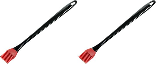 Chef Craft Select Silicone Basting Brush, 13.5 inches in length, Red/Black (Pack of 2)