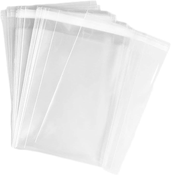 UNIQUEPACKING 100 Pcs 2 3/4 X 3 3/4 Clear Resealable Cello/cellophane Bags Good for 2x3 Item, Business Card