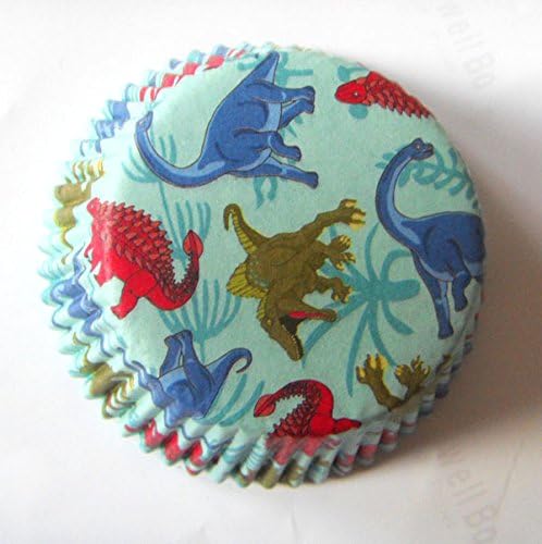 Dinosaur birthday Paper Muffin Cupcake Liners case Baking Cups 100 pcs,Standard Size 2x1.25inch (dinosaur)