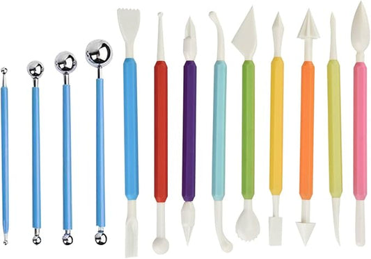 13PCS DIY Fondant Tool, Cake Decorating Hand Tool, Gum Paste Modeling Tools | Cake decorating tools, for fondant shaping, gum paste modeling, and DIY baking.