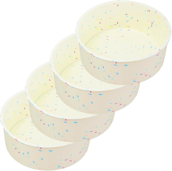 6 Inch Silicone Cake Pan, 4 Pcs Silicone Round Cake Pans, Nonstick Baking Mold BPA Free Dishwasher Safe, Great for Layer Cake, Cheese Cake, Chocolate Cake