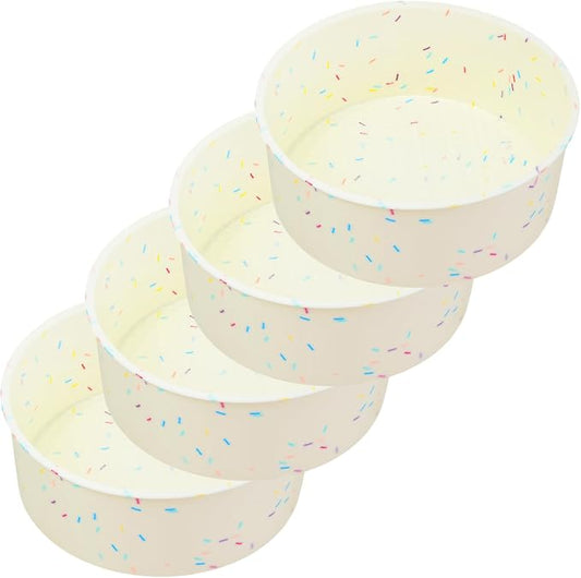 6 Inch Silicone Cake Pan, 4 Pcs Silicone Round Cake Pans, Nonstick Baking Mold BPA Free Dishwasher Safe, Great for Layer Cake, Cheese Cake, Chocolate Cake