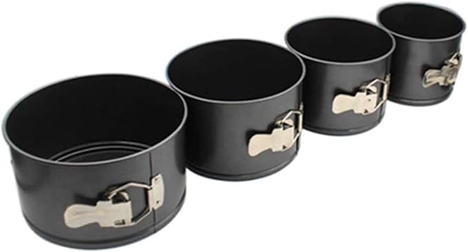 Nonstick Springform Pan with Removable Bottom Small Tall Round Cheesecake Pan Set Size 4.7inch 5.5inch 6.3inch 7inch