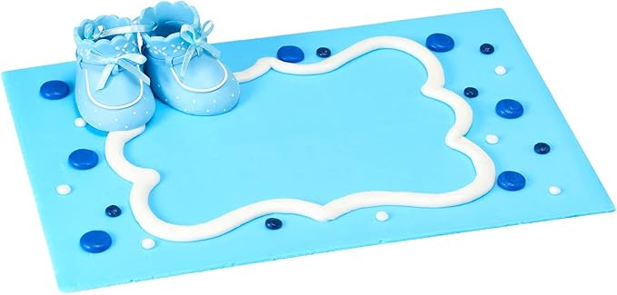 Baby Blue Bootie Cake Topper Set