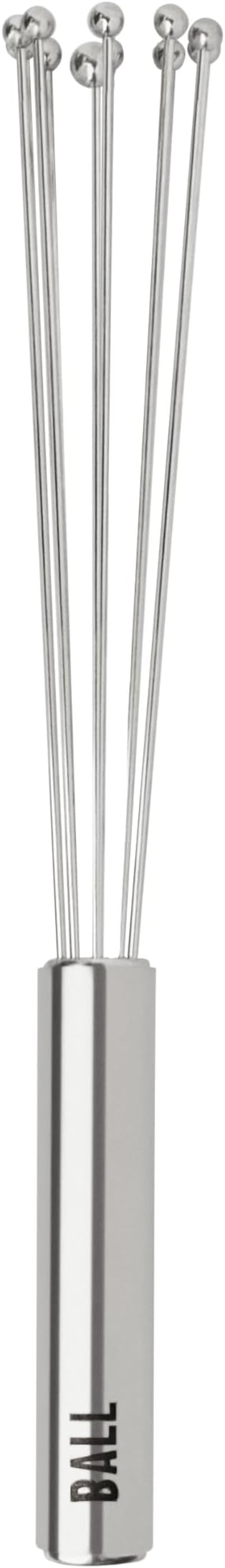 Tovolo Ball Whisk 10" Stainless Steel Wire Whisk Metal Ball Whisk for Cooking Blending Mixing Stirring Whipping Whisking, Large Dishwasher Safe Mini Ball Wire Whisker for Egg Beating Liquid Mixing