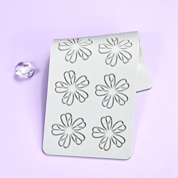 mostsom Silicone Five-Leaf Shape Fondant Molds Chocolate Mould for Cake Pastry Decor Baking Gumpastes Moulds Decoration Sugar Lace Mat (H_ Five-Leaf)
