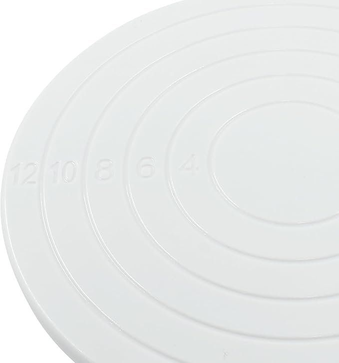 Bonsicoky 1 Pcs Cake Decorating Turntable - 5.5 Inch Revolving Cake Stand - Cookie Decorating Swivel Stand for Kitchen Cake Baking - White