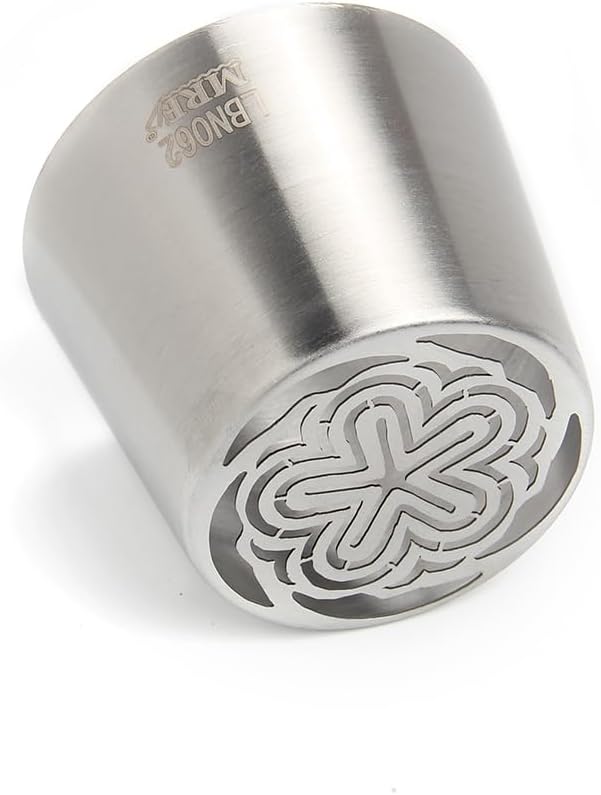 1 Piece Stainless Steel Extra Large Compact Flower Icing Tips,Pastry Frosting Russian Piping Nozzles for Marshmallow Bouquet,Cake Decorating Dessert Piping Tips,Flower Frosting Nozzles for Decorating