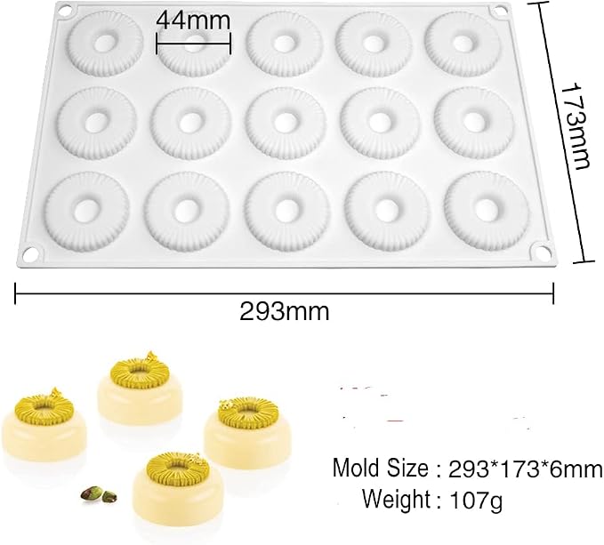 Silicone Donut Mold Round Doughnut Silicone Candy Molds Non-Stick Silicone Molds Perfect For Donut Cake Biscuit Bagels Dishwasher Safe
