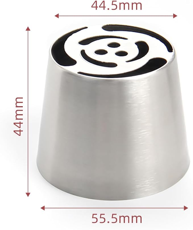 1 Piece Stainless Steel Extra Large Russian Tulip Flower Pattern Icing Tips,Pastry Russian Piping Nozzles for Marshmallow Bouquet,Cake Decorating Piping Tips,Flower Frosting Nozzles for Decorating