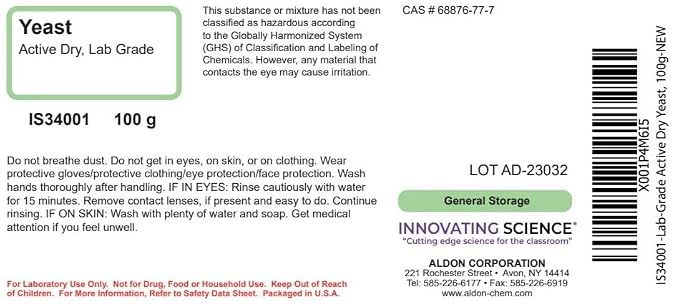 Lab-Grade Active Dry Yeast, 100g - The Curated Chemical Collection