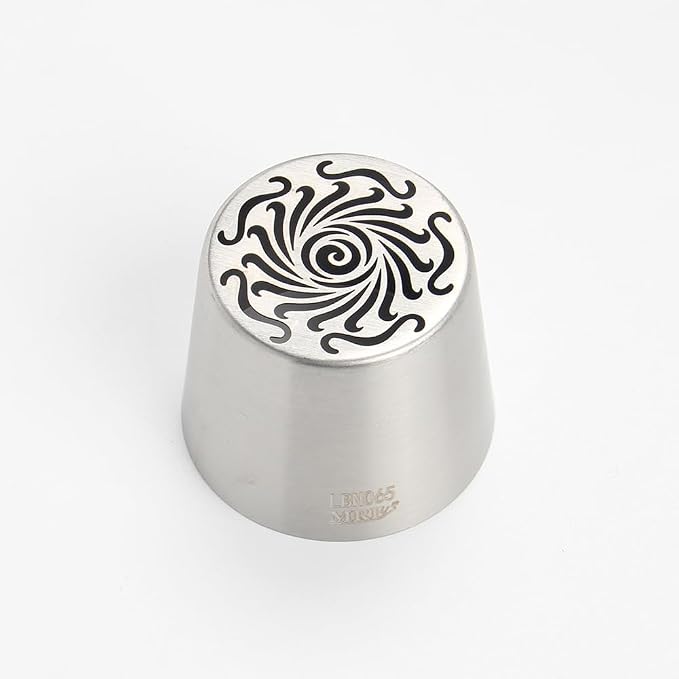 1 Piece Stainless Steel Extra Large Russian Swirl Flower Icing Tips,Pastry Frosting Piping Nozzles,Sweet Cream Piping Tips,Flower Frosting Nozzles for Cake Decoration