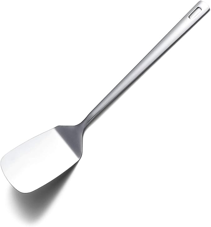 Stainless Steel Spatulas, Berglander Solid Turner,Barbecue Metal Spatulas Turner For Cooking, Kitchen Spatula For Nonstick Cookware, Dishwasher Safe, Easy to Clean