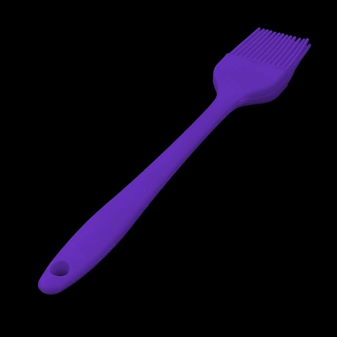 uxcell Silicone Family Bakery Cookie Cake Baking Tool Cream Butter Pastry Brush Purple